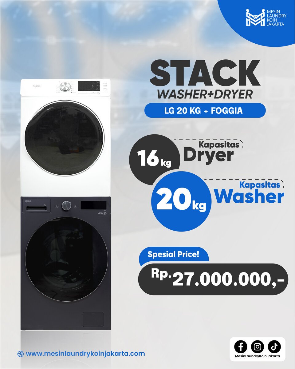 Pricelist satuan — Stack Washer+Dryer Samsung Commercial